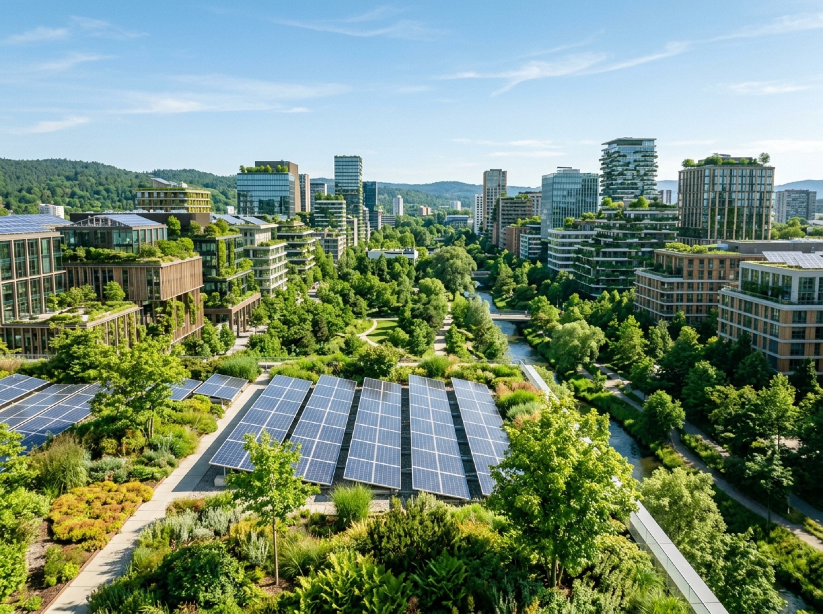 Solar energy powering EV charging